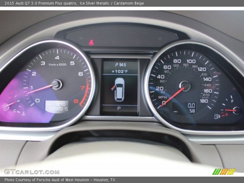Ice Silver Metallic / Cardamom Beige 2015 Audi Q7 3.0 Premium Plus quattro