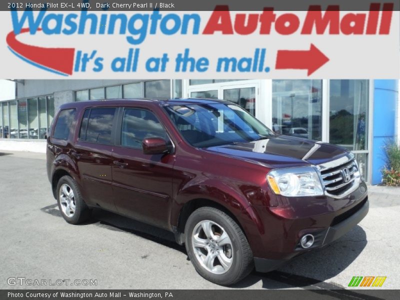 Dark Cherry Pearl II / Black 2012 Honda Pilot EX-L 4WD