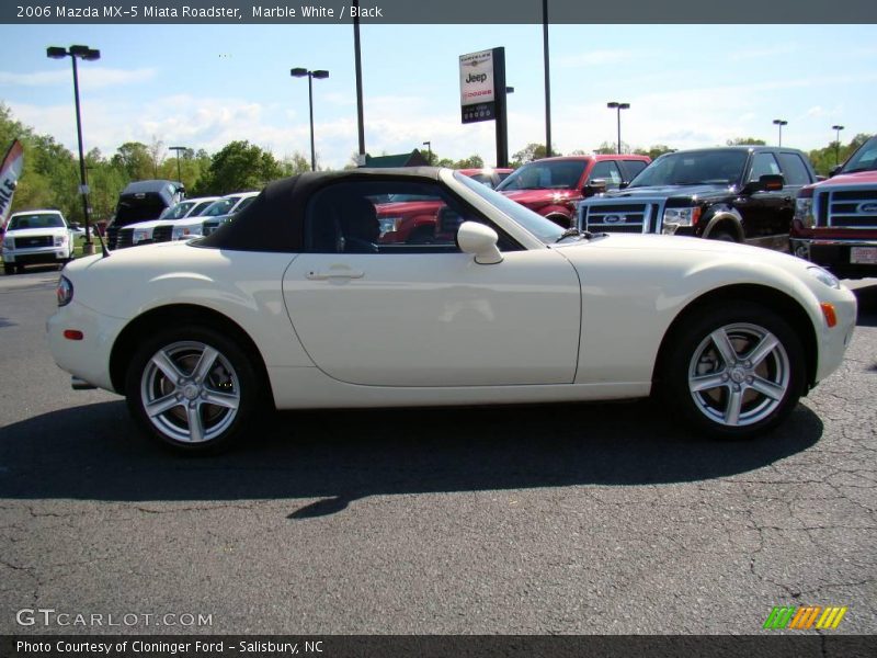 Marble White / Black 2006 Mazda MX-5 Miata Roadster