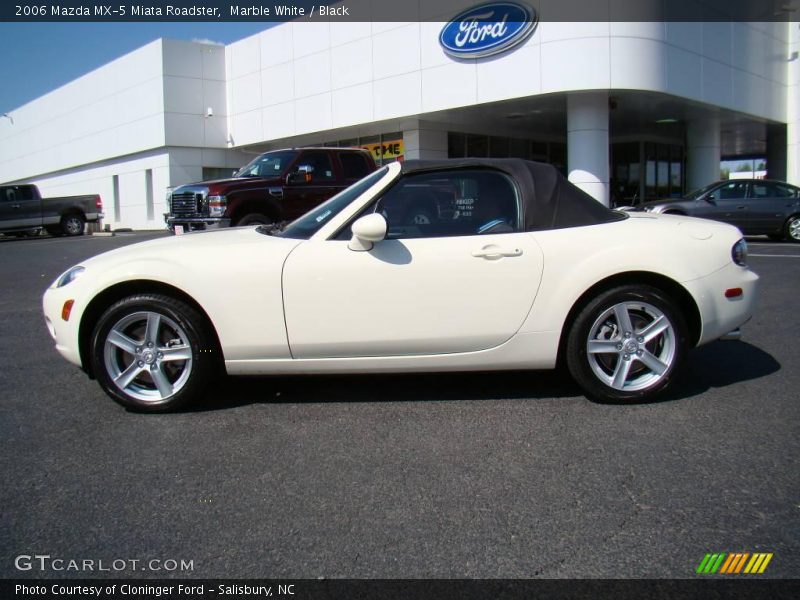 Marble White / Black 2006 Mazda MX-5 Miata Roadster