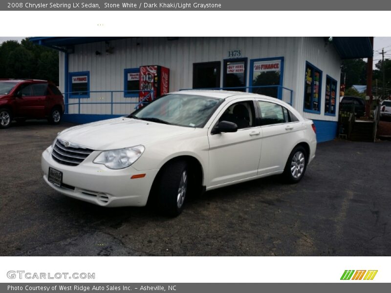 Stone White / Dark Khaki/Light Graystone 2008 Chrysler Sebring LX Sedan