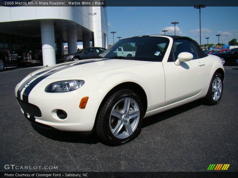 Marble White / Black 2006 Mazda MX-5 Miata Roadster