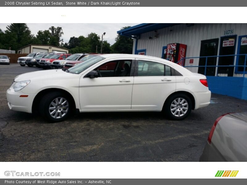 Stone White / Dark Khaki/Light Graystone 2008 Chrysler Sebring LX Sedan