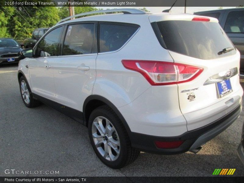 White Platinum Metallic / Medium Light Stone 2016 Ford Escape Titanium