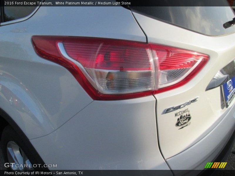 White Platinum Metallic / Medium Light Stone 2016 Ford Escape Titanium