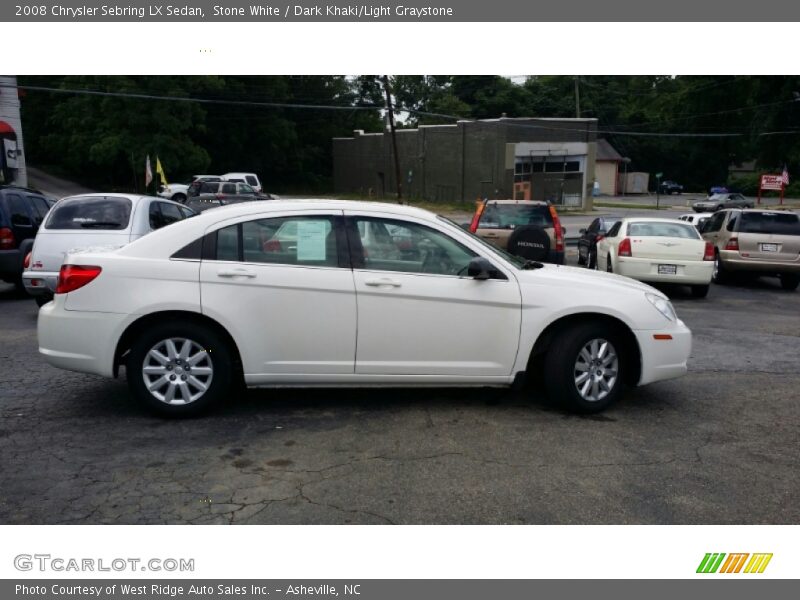 Stone White / Dark Khaki/Light Graystone 2008 Chrysler Sebring LX Sedan