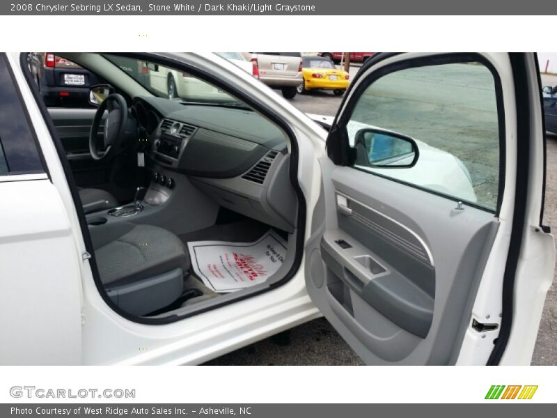 Stone White / Dark Khaki/Light Graystone 2008 Chrysler Sebring LX Sedan