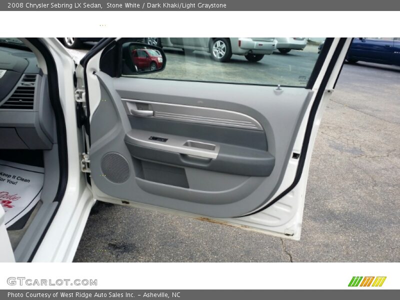 Stone White / Dark Khaki/Light Graystone 2008 Chrysler Sebring LX Sedan