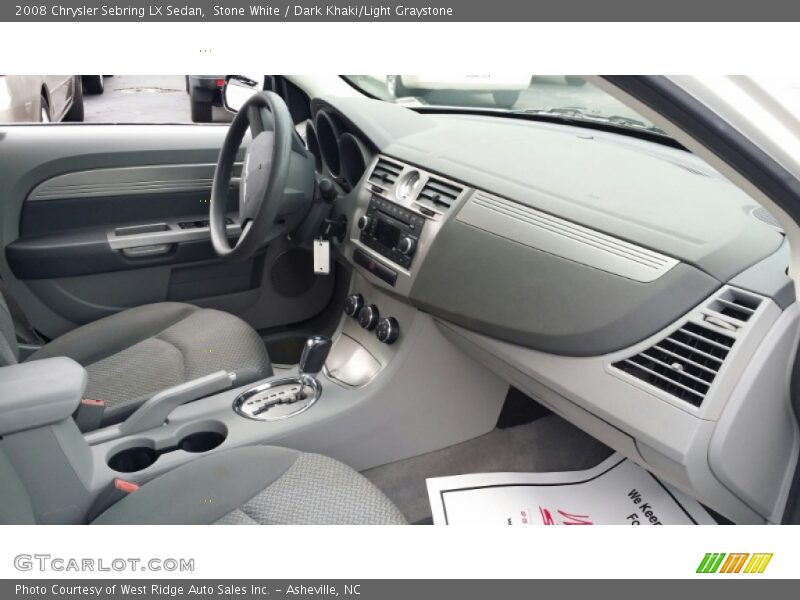 Stone White / Dark Khaki/Light Graystone 2008 Chrysler Sebring LX Sedan
