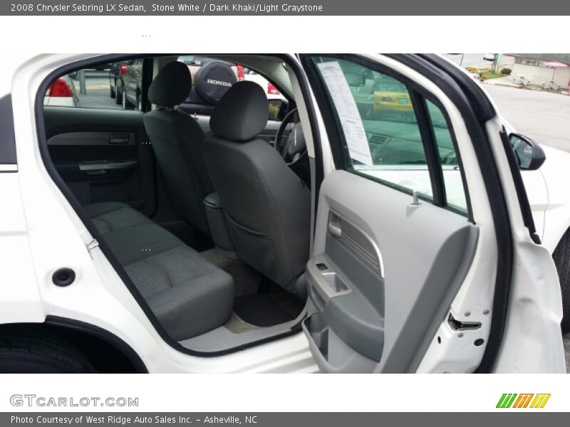 Stone White / Dark Khaki/Light Graystone 2008 Chrysler Sebring LX Sedan