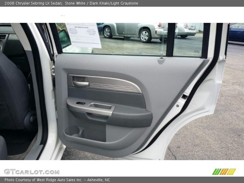 Stone White / Dark Khaki/Light Graystone 2008 Chrysler Sebring LX Sedan