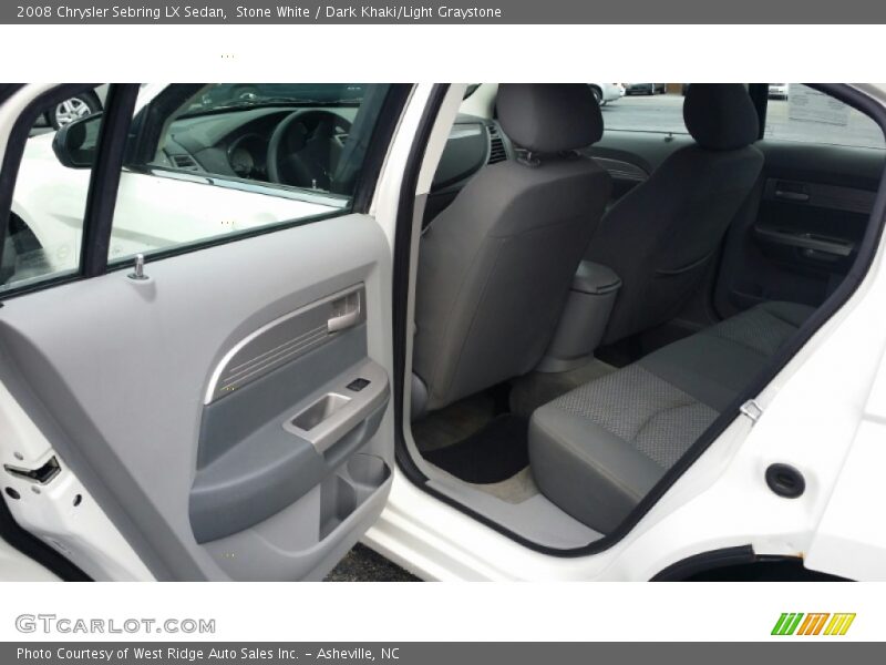 Stone White / Dark Khaki/Light Graystone 2008 Chrysler Sebring LX Sedan