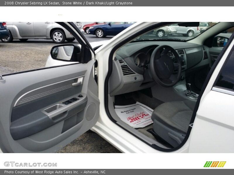 Stone White / Dark Khaki/Light Graystone 2008 Chrysler Sebring LX Sedan