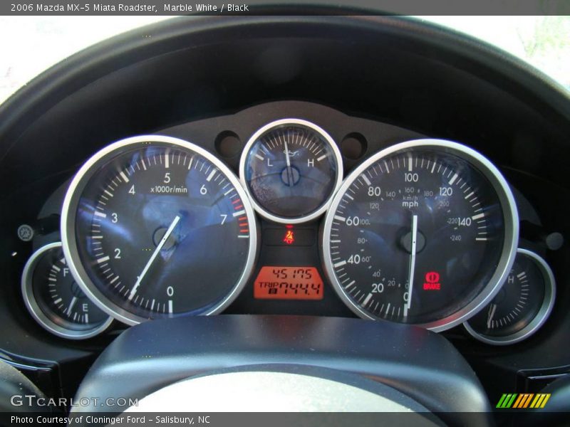 Marble White / Black 2006 Mazda MX-5 Miata Roadster