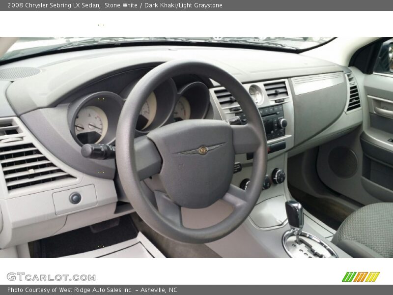 Stone White / Dark Khaki/Light Graystone 2008 Chrysler Sebring LX Sedan