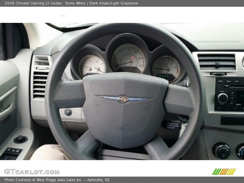 Stone White / Dark Khaki/Light Graystone 2008 Chrysler Sebring LX Sedan