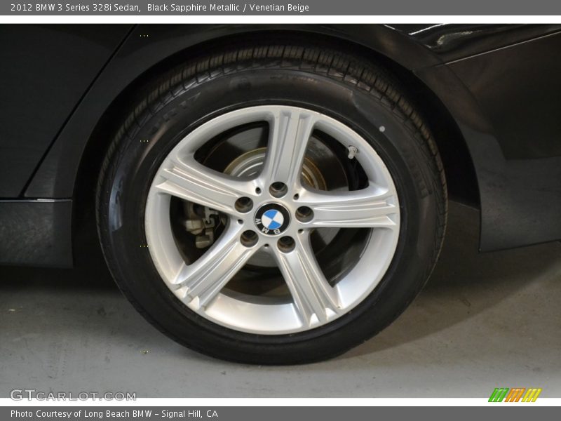 Black Sapphire Metallic / Venetian Beige 2012 BMW 3 Series 328i Sedan