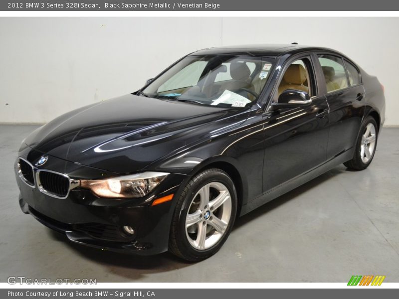 Black Sapphire Metallic / Venetian Beige 2012 BMW 3 Series 328i Sedan