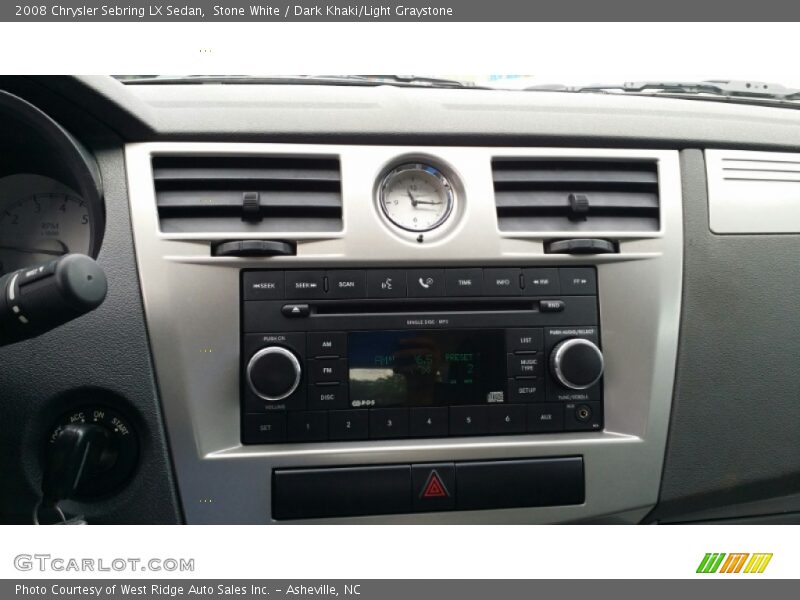 Stone White / Dark Khaki/Light Graystone 2008 Chrysler Sebring LX Sedan