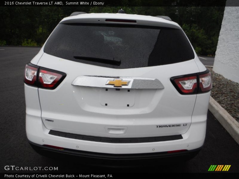 Summit White / Ebony 2016 Chevrolet Traverse LT AWD