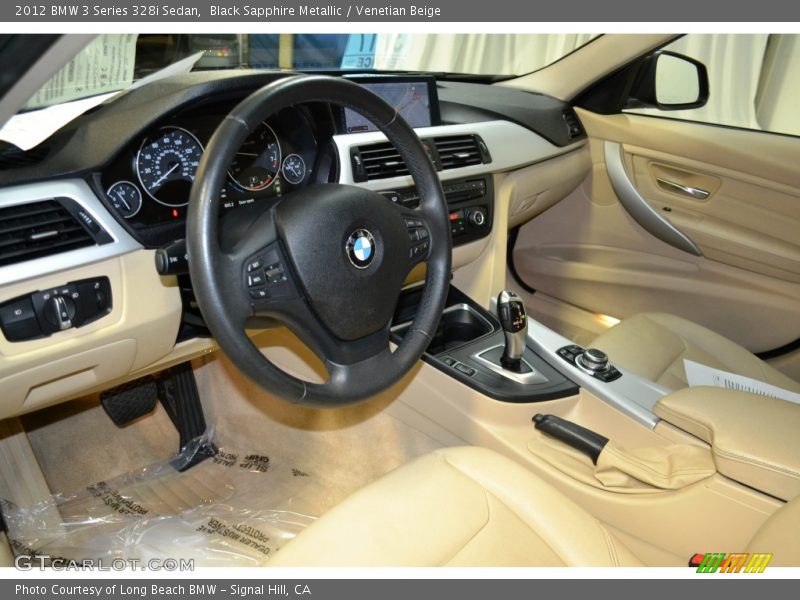 Black Sapphire Metallic / Venetian Beige 2012 BMW 3 Series 328i Sedan