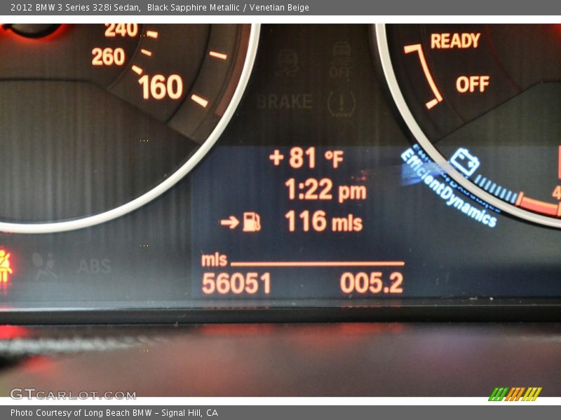 Black Sapphire Metallic / Venetian Beige 2012 BMW 3 Series 328i Sedan