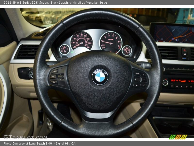 Black Sapphire Metallic / Venetian Beige 2012 BMW 3 Series 328i Sedan