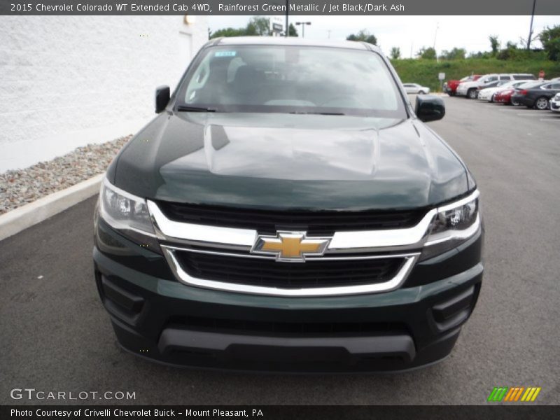 Rainforest Green Metallic / Jet Black/Dark Ash 2015 Chevrolet Colorado WT Extended Cab 4WD