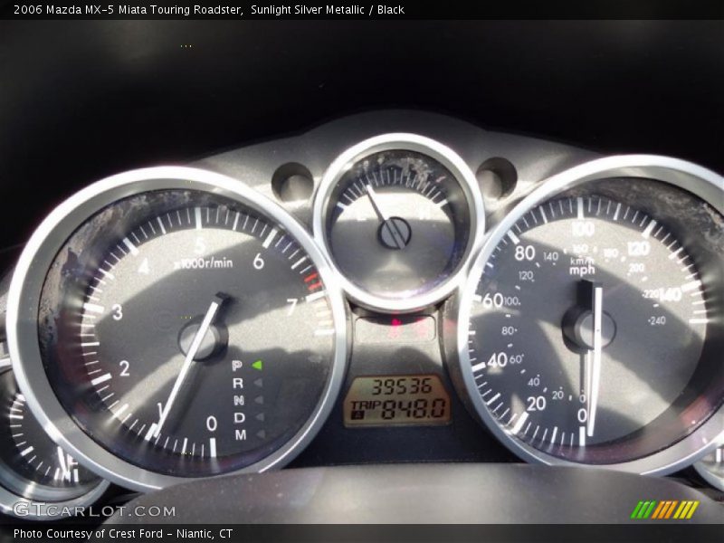 Sunlight Silver Metallic / Black 2006 Mazda MX-5 Miata Touring Roadster