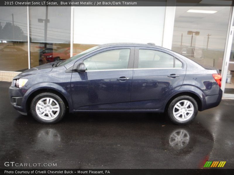 Blue Velvet Metallic / Jet Black/Dark Titanium 2015 Chevrolet Sonic LT Sedan