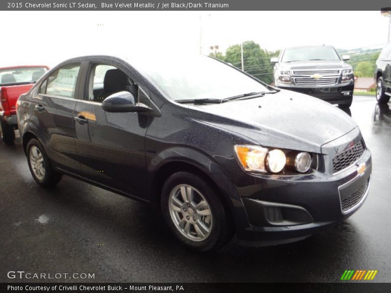 Blue Velvet Metallic / Jet Black/Dark Titanium 2015 Chevrolet Sonic LT Sedan