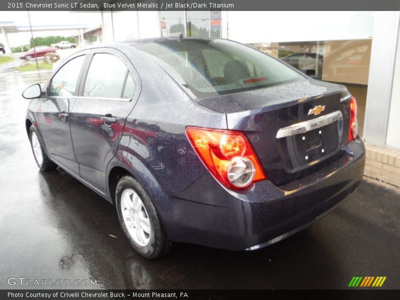 Blue Velvet Metallic / Jet Black/Dark Titanium 2015 Chevrolet Sonic LT Sedan