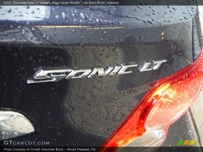 Blue Velvet Metallic / Jet Black/Dark Titanium 2015 Chevrolet Sonic LT Sedan
