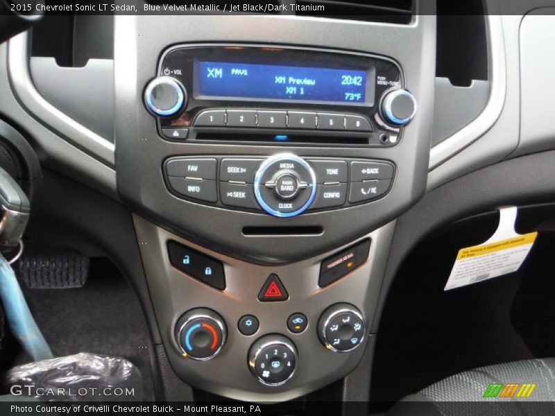 Blue Velvet Metallic / Jet Black/Dark Titanium 2015 Chevrolet Sonic LT Sedan