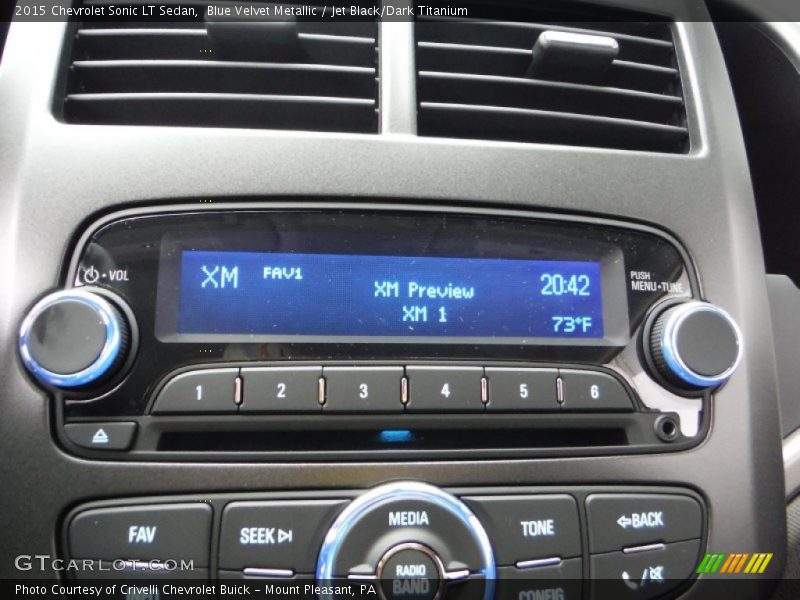 Blue Velvet Metallic / Jet Black/Dark Titanium 2015 Chevrolet Sonic LT Sedan