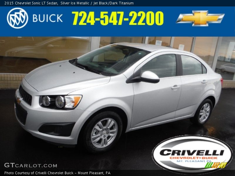 Silver Ice Metallic / Jet Black/Dark Titanium 2015 Chevrolet Sonic LT Sedan