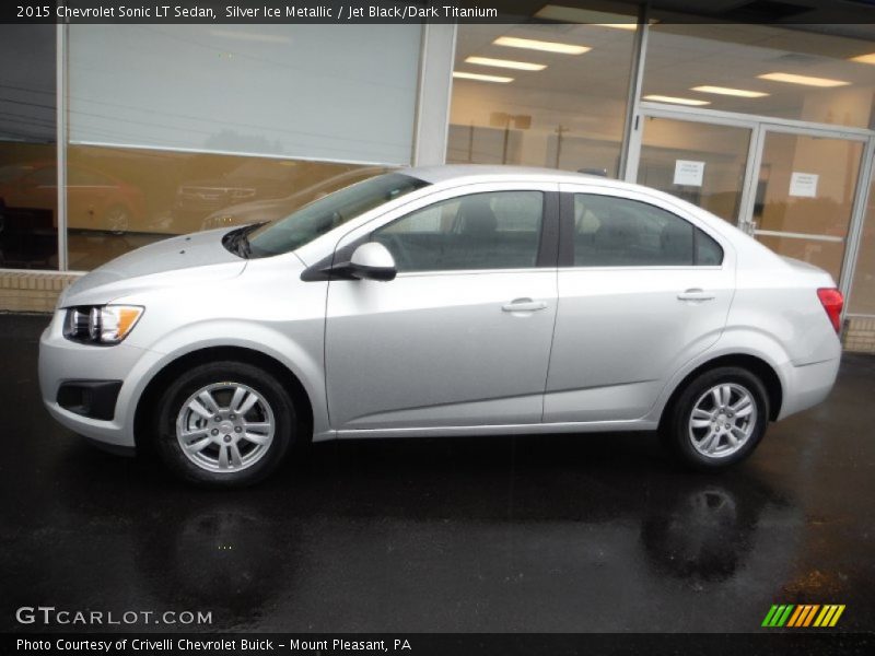 Silver Ice Metallic / Jet Black/Dark Titanium 2015 Chevrolet Sonic LT Sedan