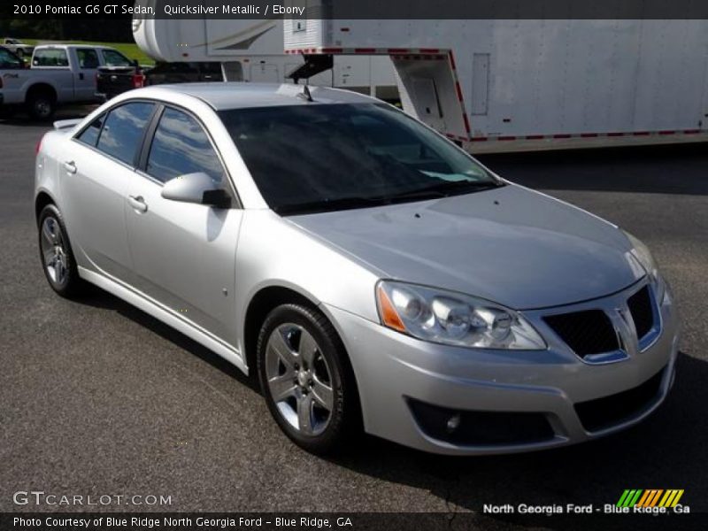 Quicksilver Metallic / Ebony 2010 Pontiac G6 GT Sedan