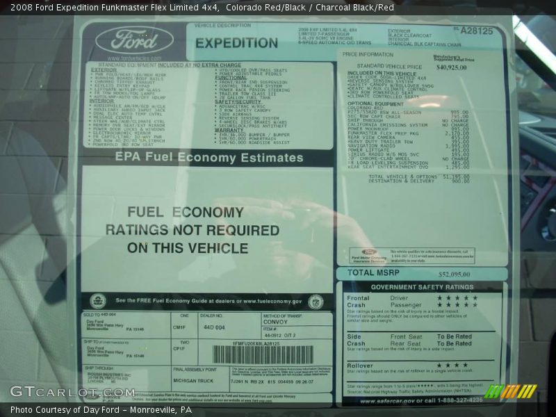 Colorado Red/Black / Charcoal Black/Red 2008 Ford Expedition Funkmaster Flex Limited 4x4
