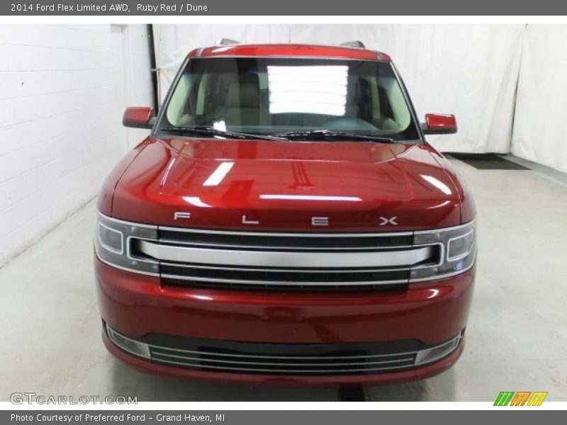 Ruby Red / Dune 2014 Ford Flex Limited AWD