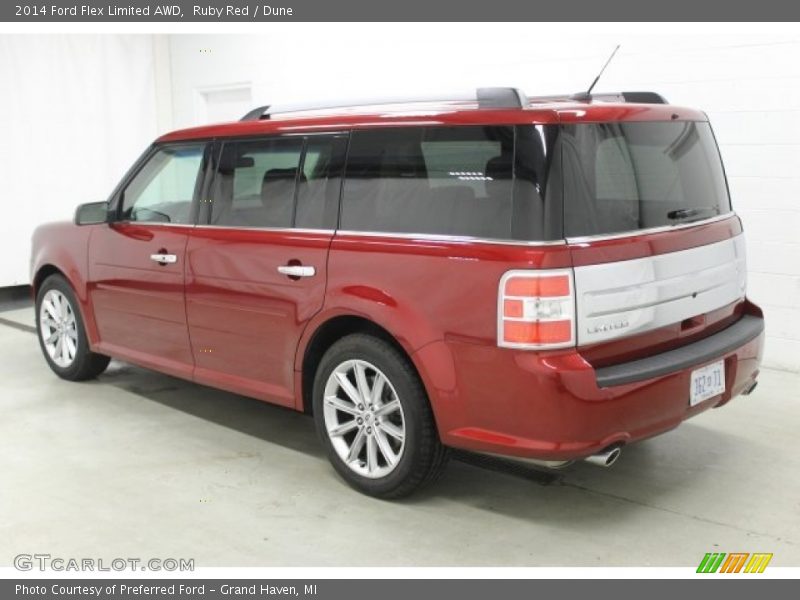 Ruby Red / Dune 2014 Ford Flex Limited AWD