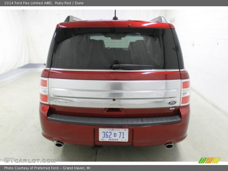 Ruby Red / Dune 2014 Ford Flex Limited AWD