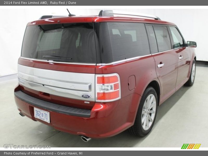 Ruby Red / Dune 2014 Ford Flex Limited AWD