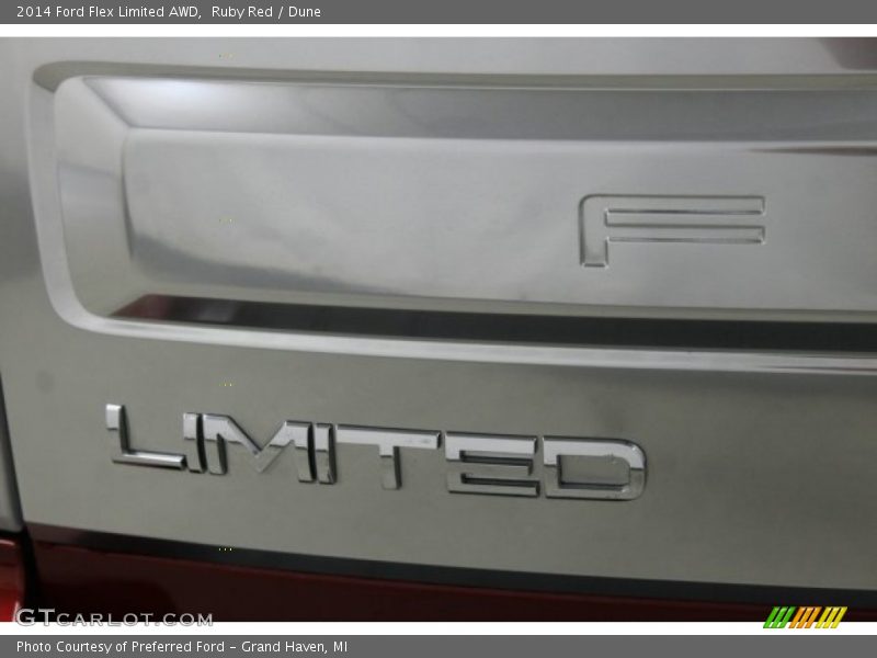 Ruby Red / Dune 2014 Ford Flex Limited AWD