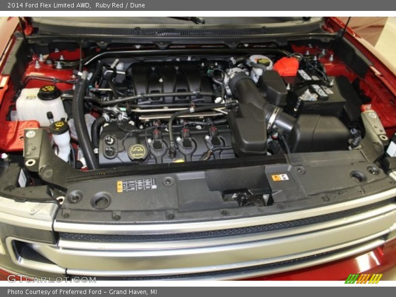 Ruby Red / Dune 2014 Ford Flex Limited AWD