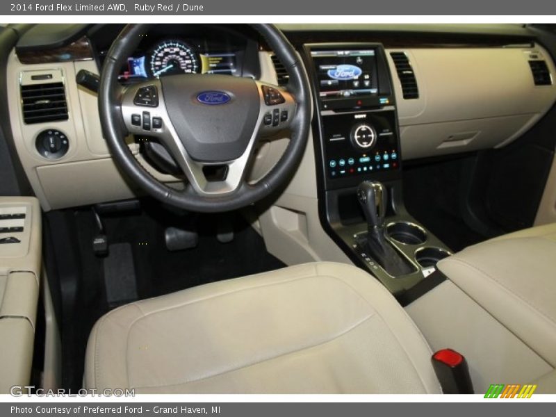 Ruby Red / Dune 2014 Ford Flex Limited AWD