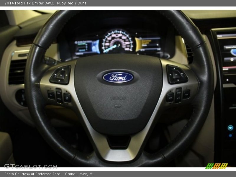 Ruby Red / Dune 2014 Ford Flex Limited AWD