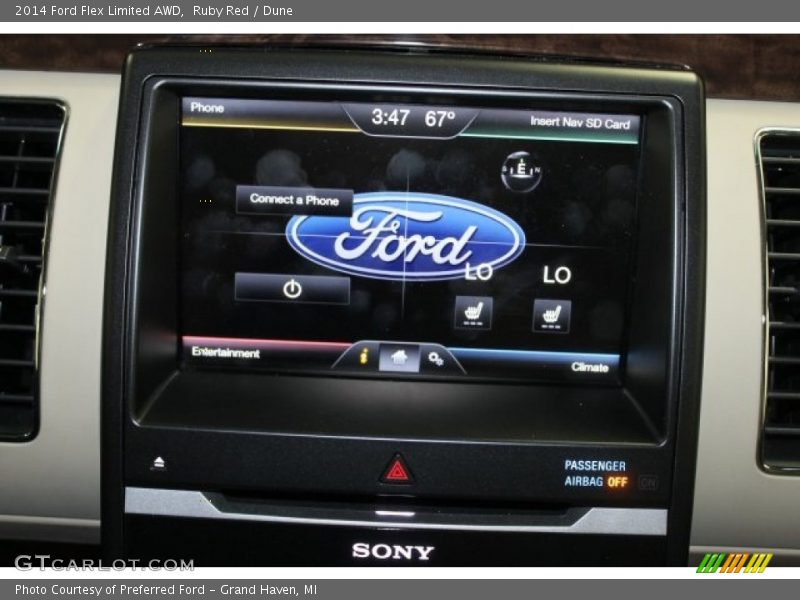 Ruby Red / Dune 2014 Ford Flex Limited AWD