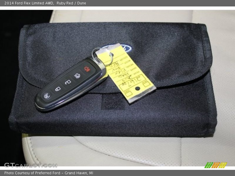Ruby Red / Dune 2014 Ford Flex Limited AWD