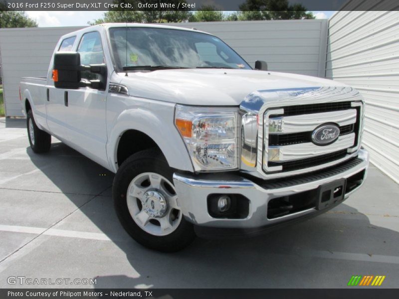 Oxford White / Steel 2016 Ford F250 Super Duty XLT Crew Cab
